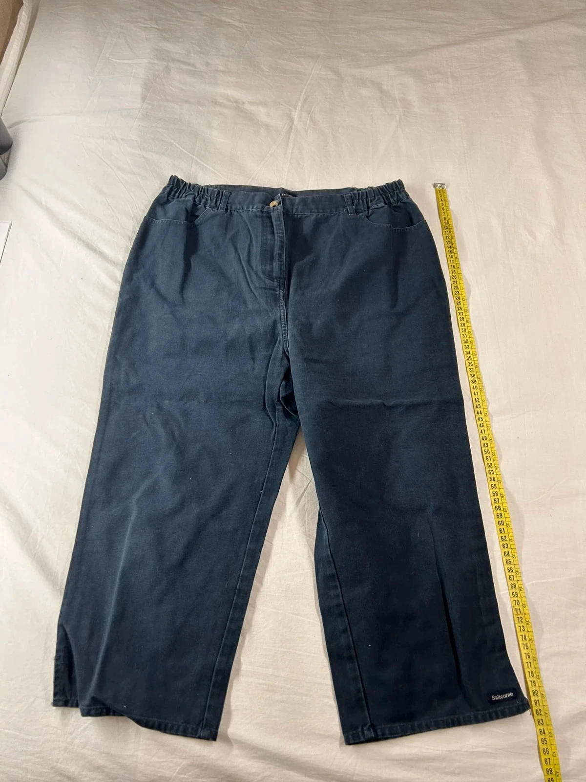 Pantalon court bleu marine salicorne